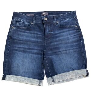 NYDJ Ella Roll Cuff Denim Shorts Sz 8 - Excellent Condition